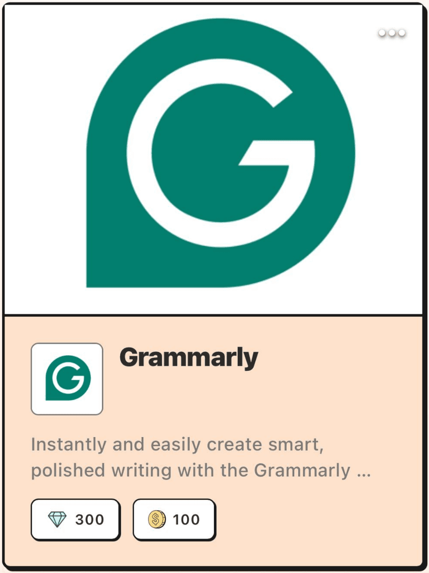 Gram game card